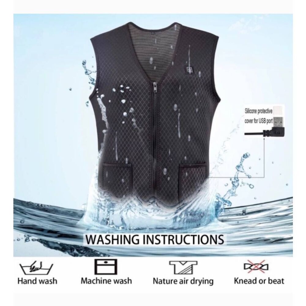 Heated Black Vest - Picture 6 of 16